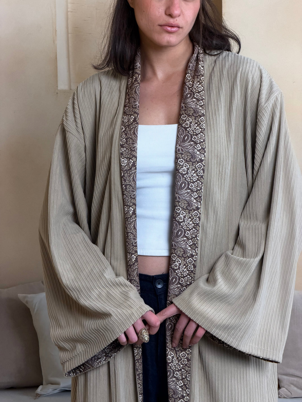 Open-Front Oversized Kimono
