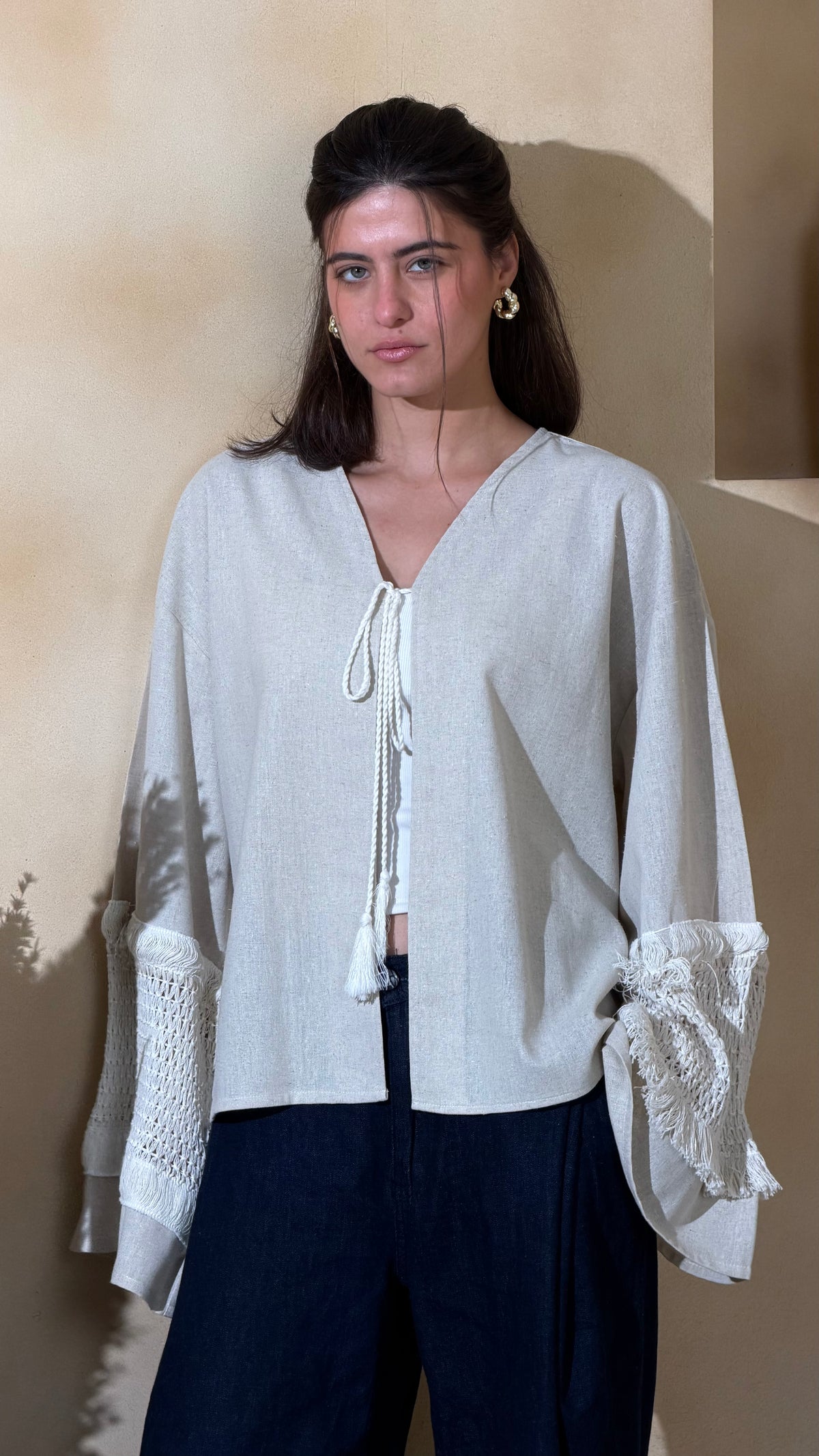 Open-Front Short Kimono