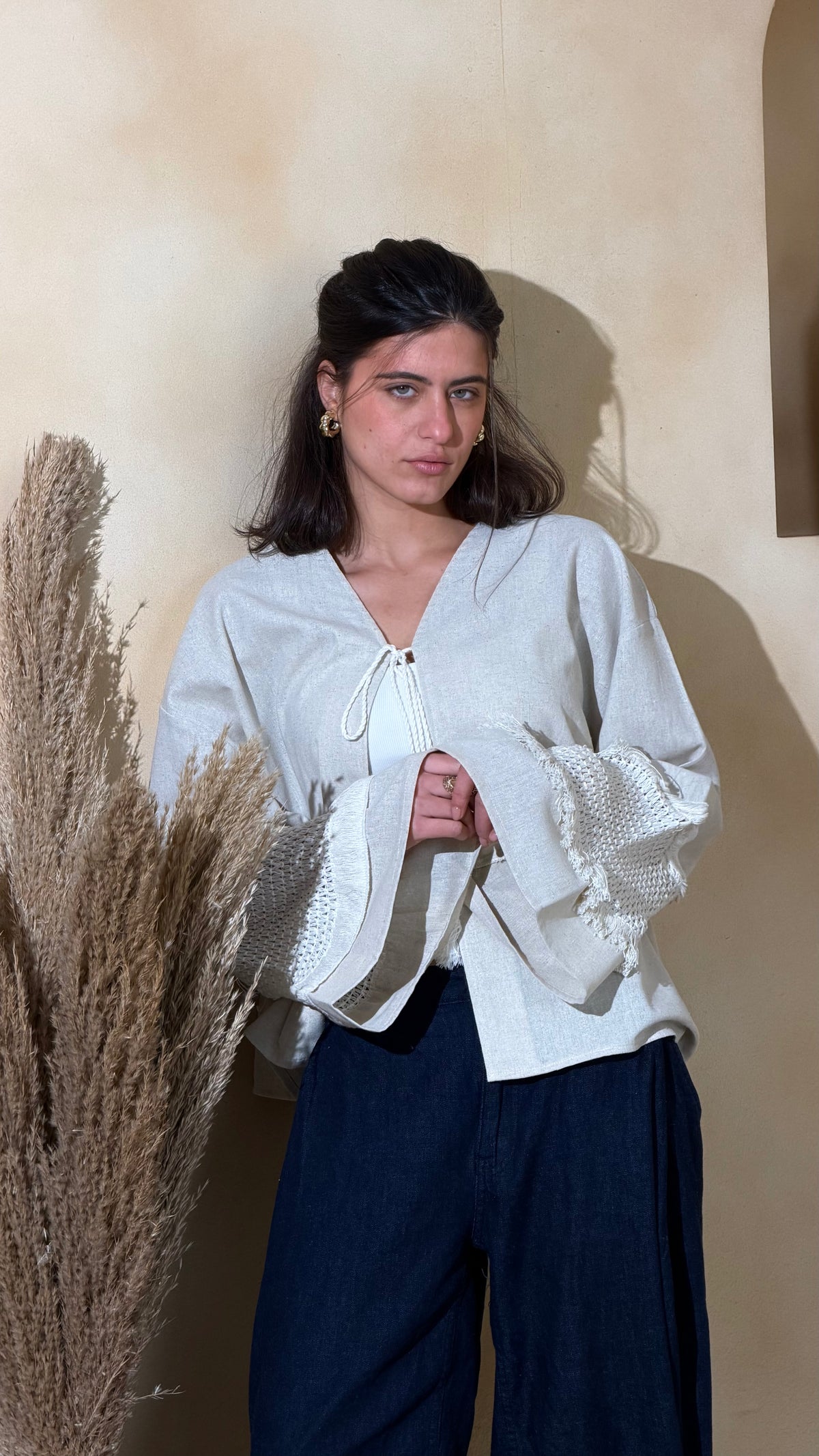 Open-Front Short Kimono