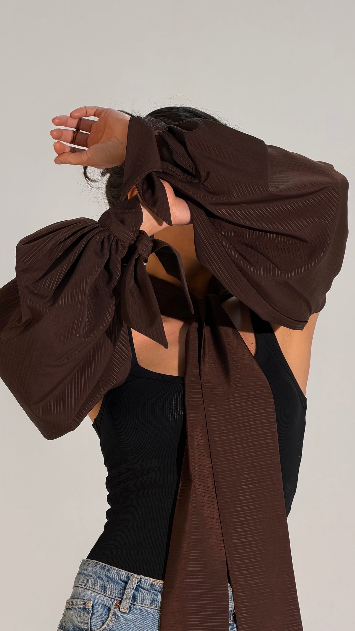 Puff Sleeves Over-Shawl