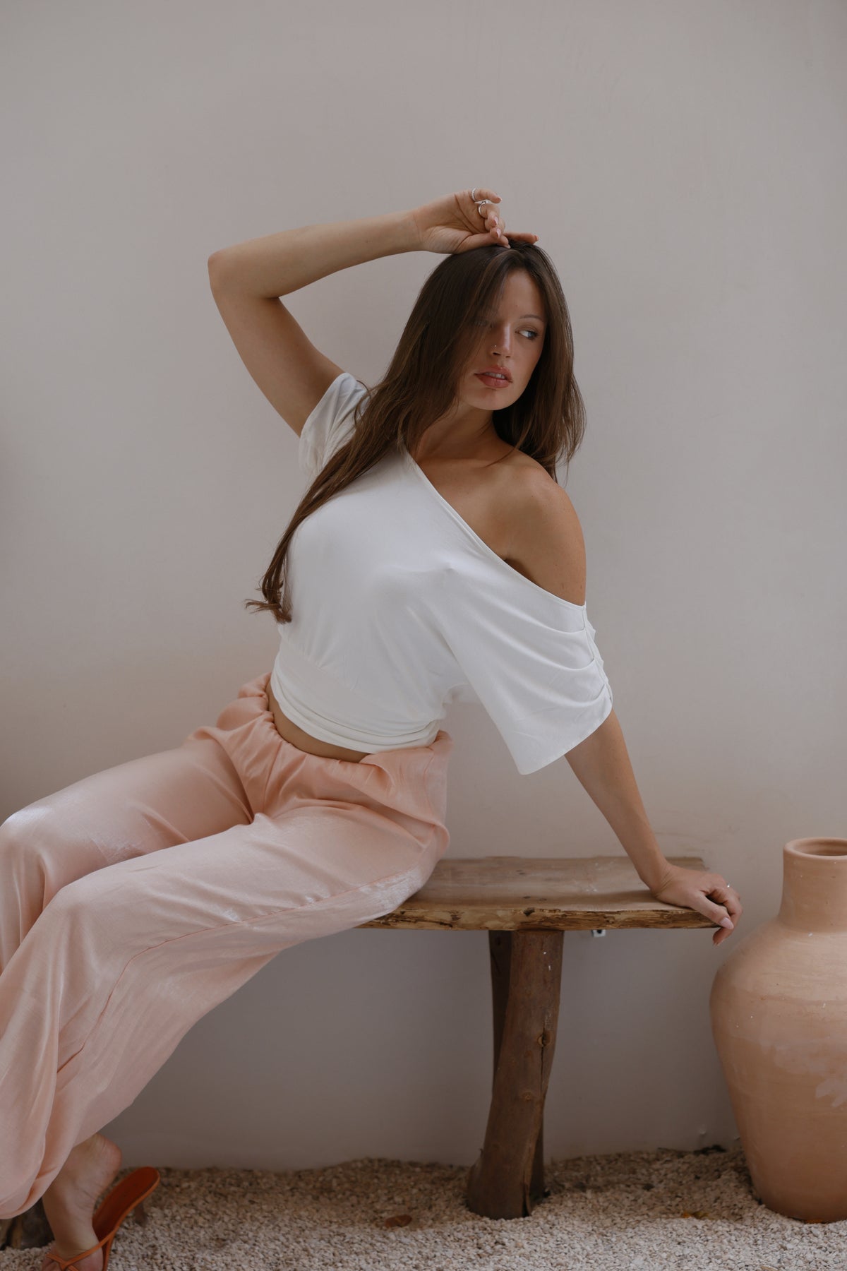 Boat Neck Viscouse Top
